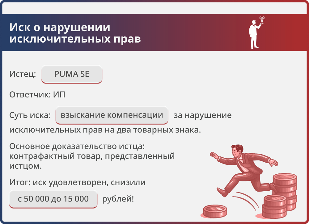 Картинка Нарушение исключительных прав на изображение «Пума в прыжке»